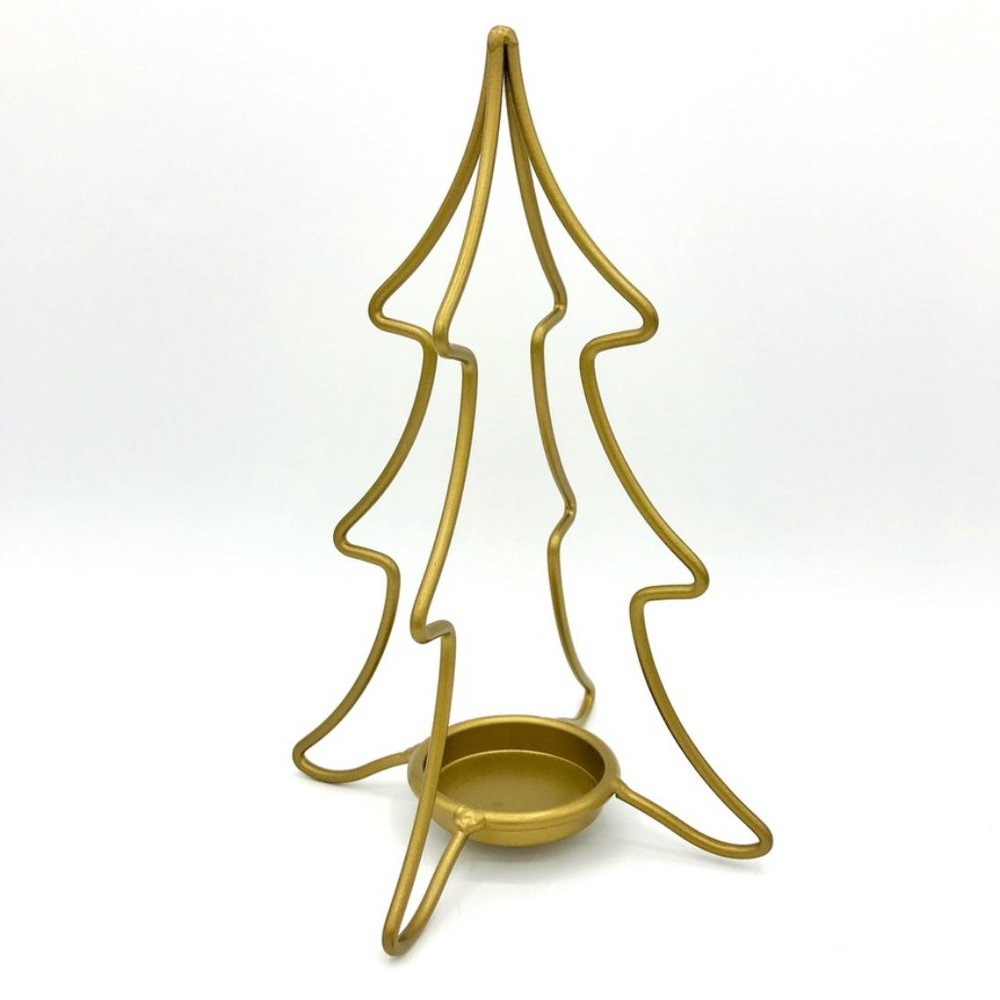 Gold Wire Tree Candle Holder